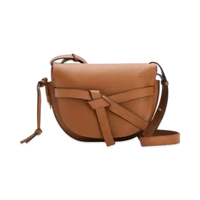 LOEWE Small Gate Bag In Pebble Grain Calfskin "Tan"