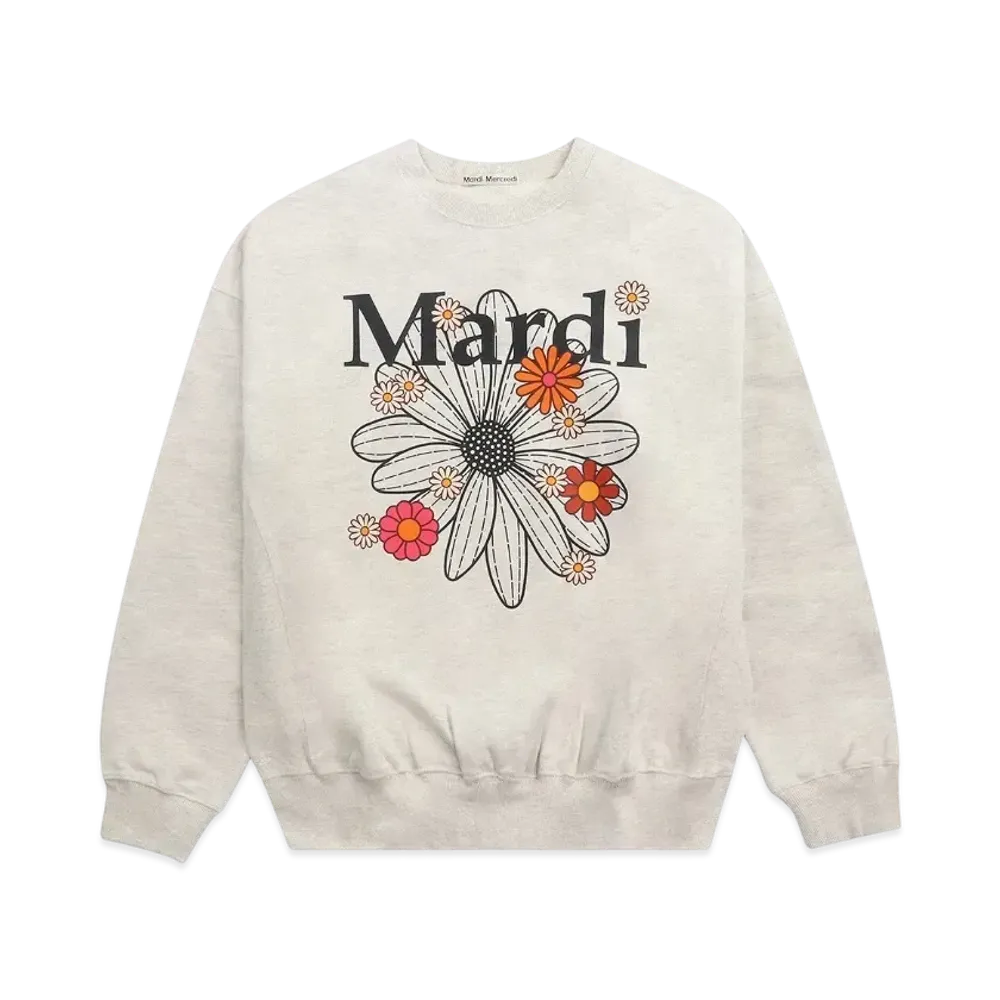 Mardi Mercredi Sweatshirt Flowermardi Blossom "OATMEAL BLACK"