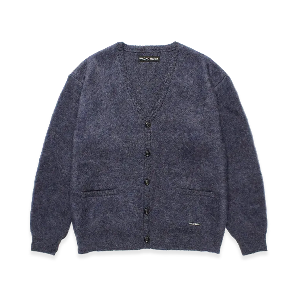 WACKO MARIA Heavy Mohair Knit Cardigan "Purple"