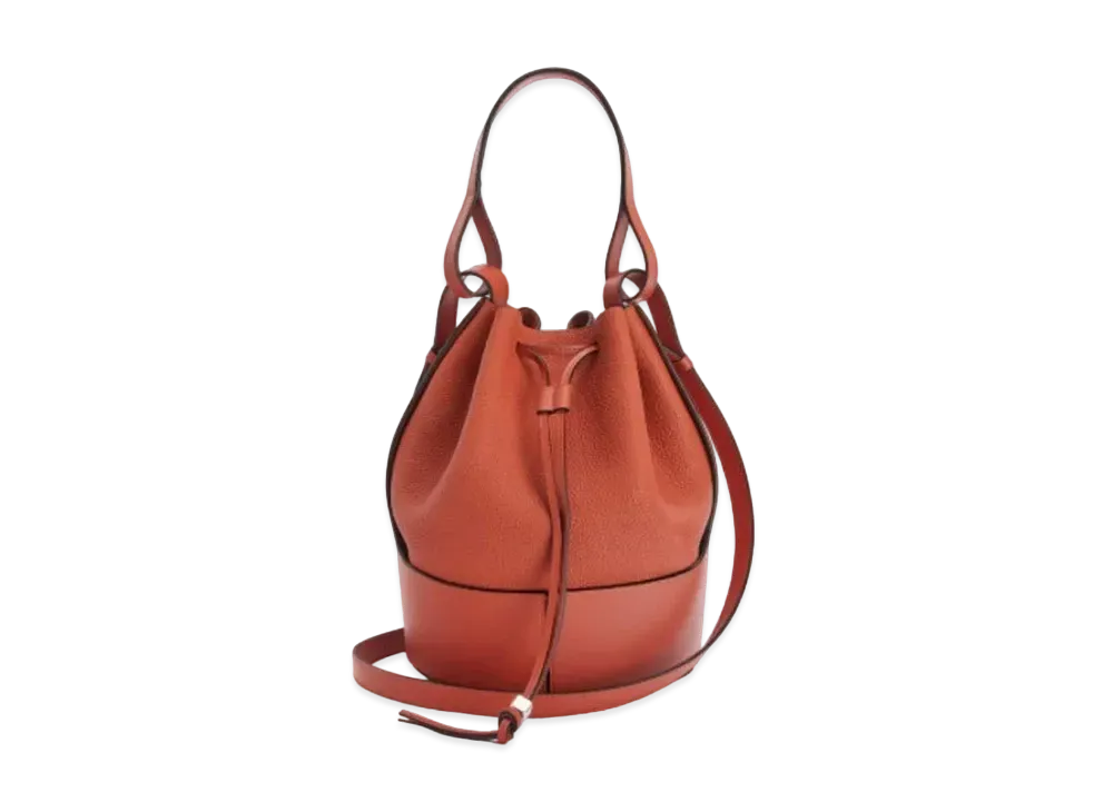 LOEWE Balloon Bag In Grained Calfskin "Pumpkin"