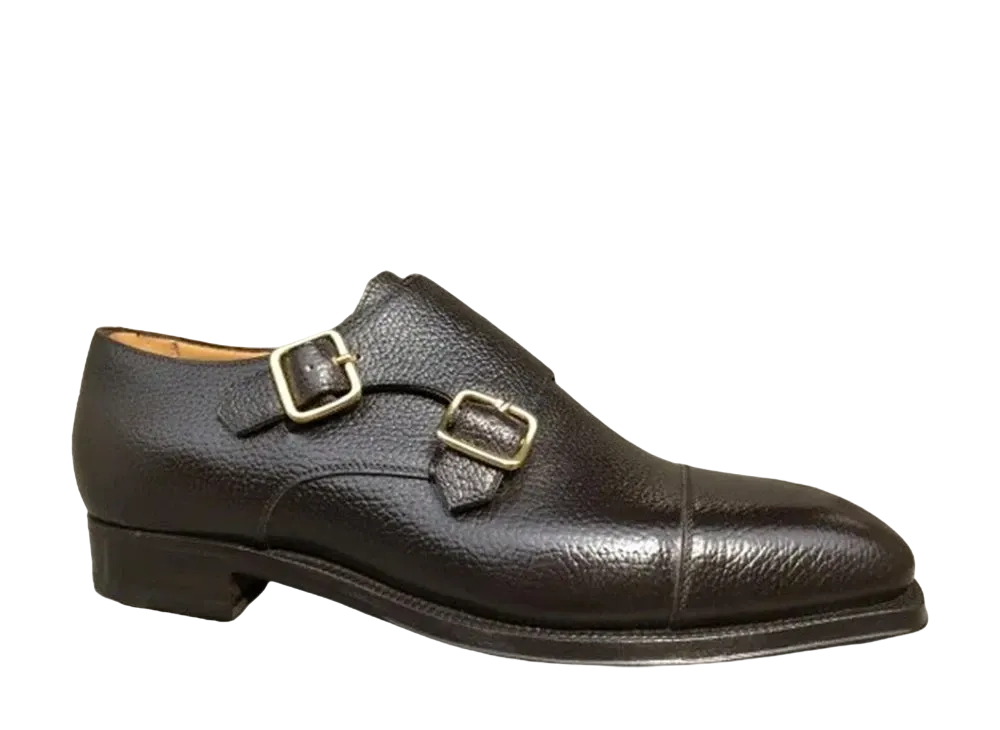 Enzo Bonafe Double Monk Strap Inca Dark Meleze "Dark Brown"