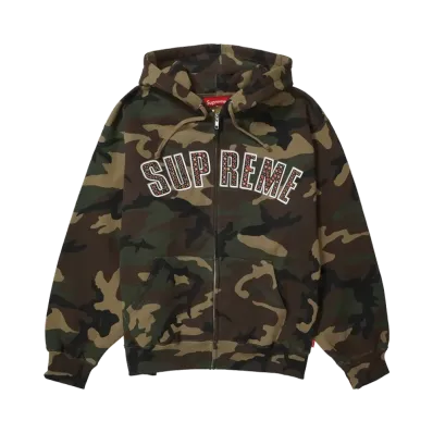 Supreme x B.B. Simon Zip Up Hooded Sweatshirt "Woodland Camo"