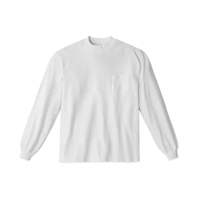 Los Angeles Apparel Long Sleeve Garment Dye Pocket T-Shirt "White"