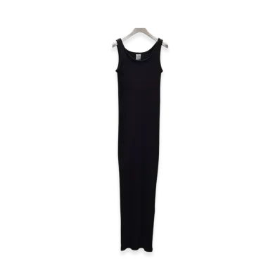 COMOLI Rib Dress SS25 "Black"