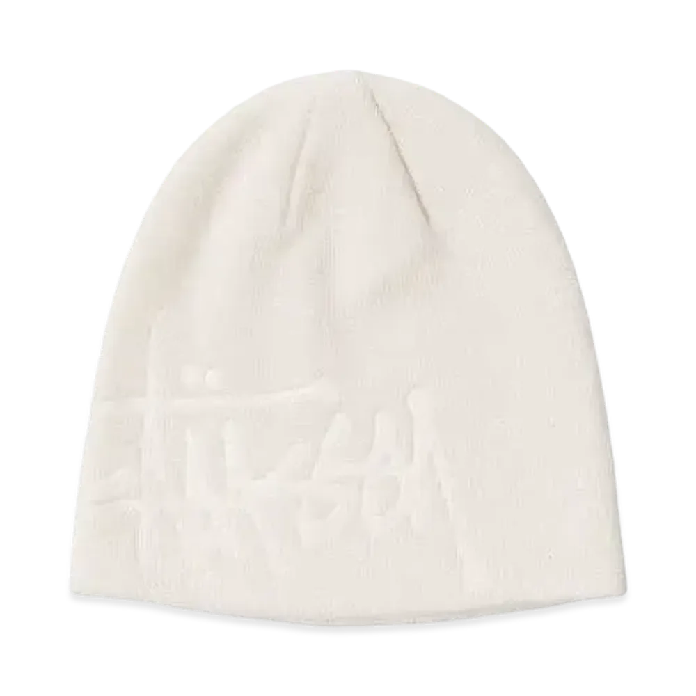 Stussy DEBOSSED STOCK LOGO BEANIE "Bone"