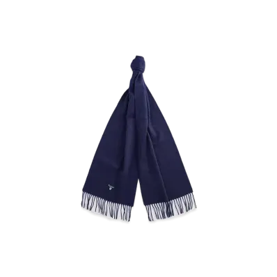 Barbour Lambs Wool Solid Scarf "Navy"