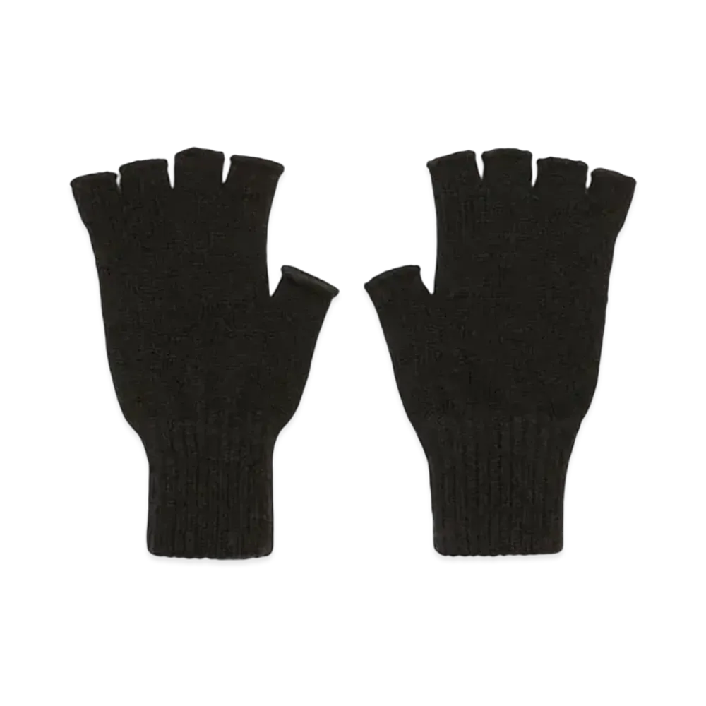 FUMIKA UCHIDA Shetland Fingerless Gloves "Black"