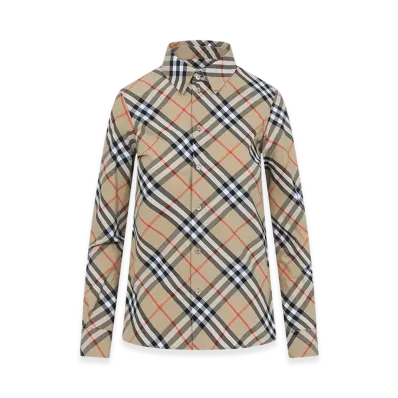 Burberry Women's Vintage Check Pattern Shirt "Beige"