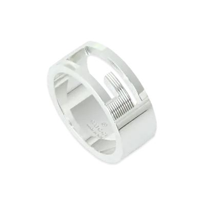 GUCCI Branded G Ring "Silver"
