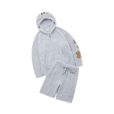 GELATO PIQUE x Sesame Street Cookie Monster Parka & Half Pants Set (Homme) "Blue"