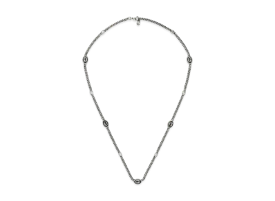 GUCCI Thin Interlocking G Enamel Necklace