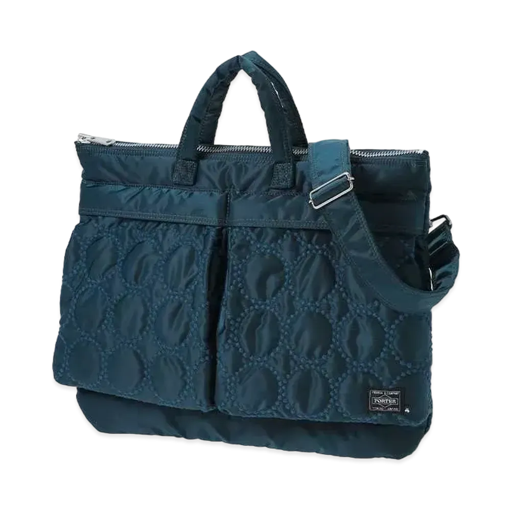 PORTER x mina perhonen 2Way Short Helmet Bag tambourine "Blue"