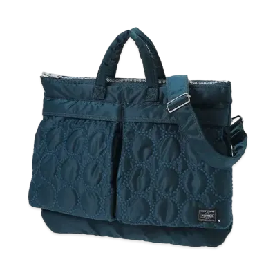 PORTER x mina perhonen 2Way Short Helmet Bag tambourine "Blue"