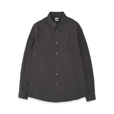 YOKE Suvin Gold Cotton Poplin Loose Fit Shirt "Charcoal"