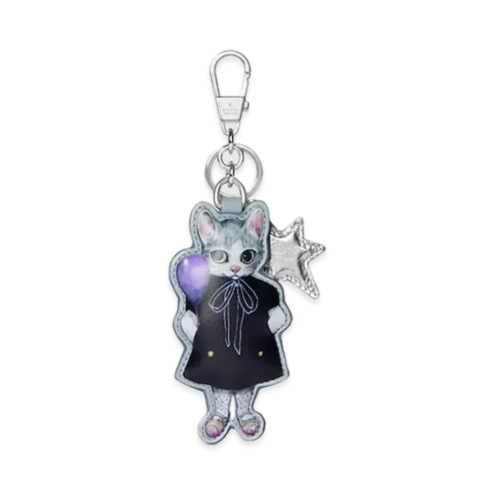 GUCCI x Higuchi Yuko Cat (Bo) KeychainJapan Exclusive "Light Blue/Beige/Dark Brown"