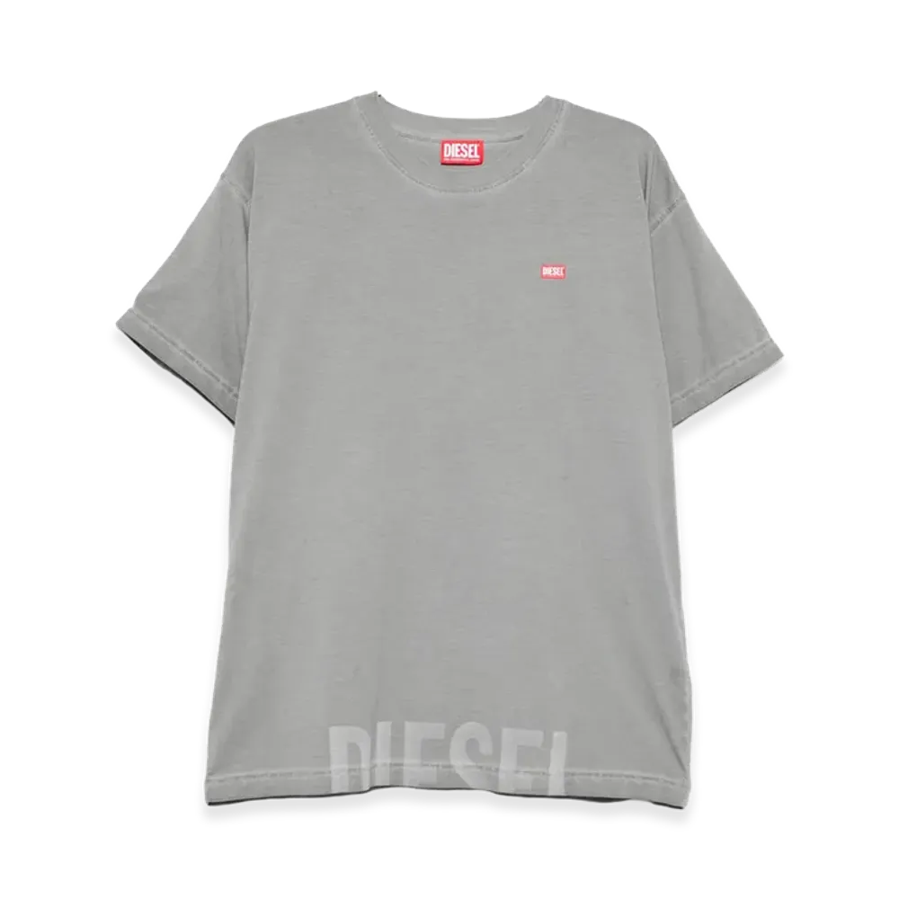 Diesel T-Norm-T7 Logo-Detail T-Shirt In "Gray"