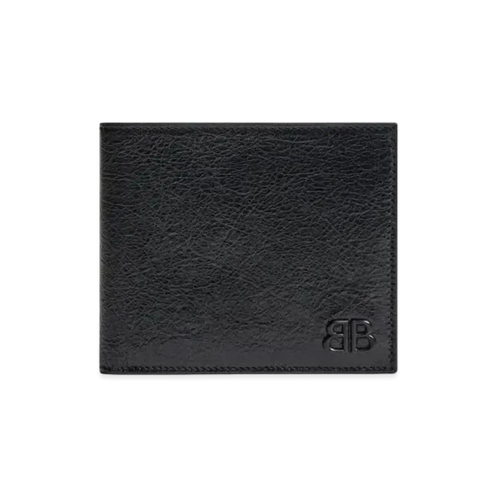 BALENCIAGA Monaco Square Folded Wallet "Black"