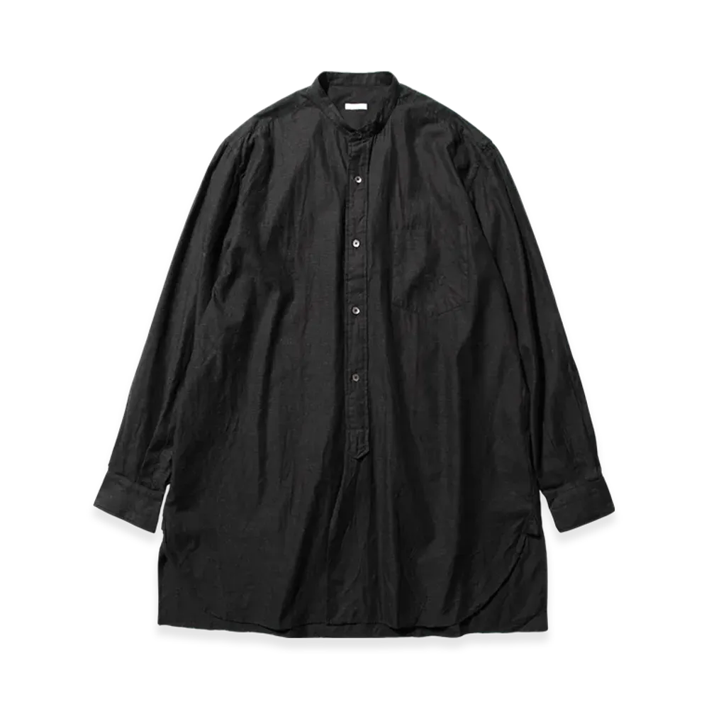 COMOLI Band Collar Shirt "Balck"