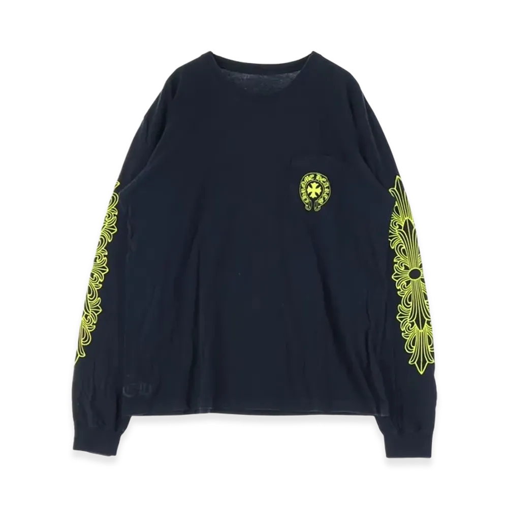 Chrome Hearts Old English L/S T-Shirt "Black/Yellow"