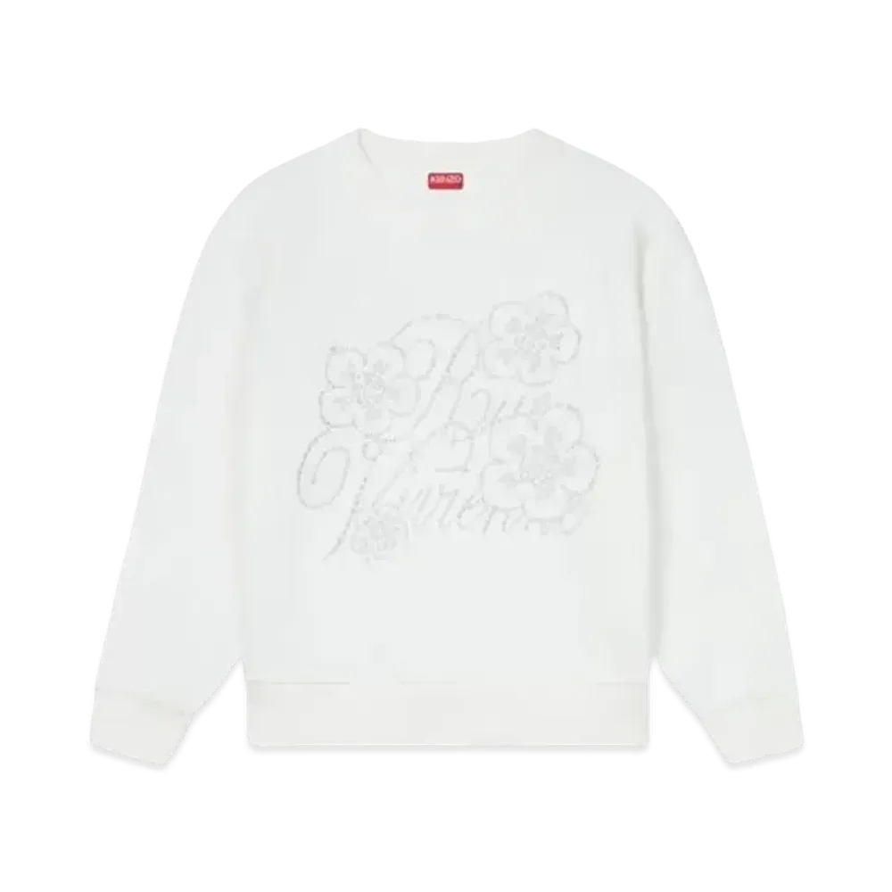 KENZO 'CONSTELLATION' Embroidery Classic Sweat "Off White"