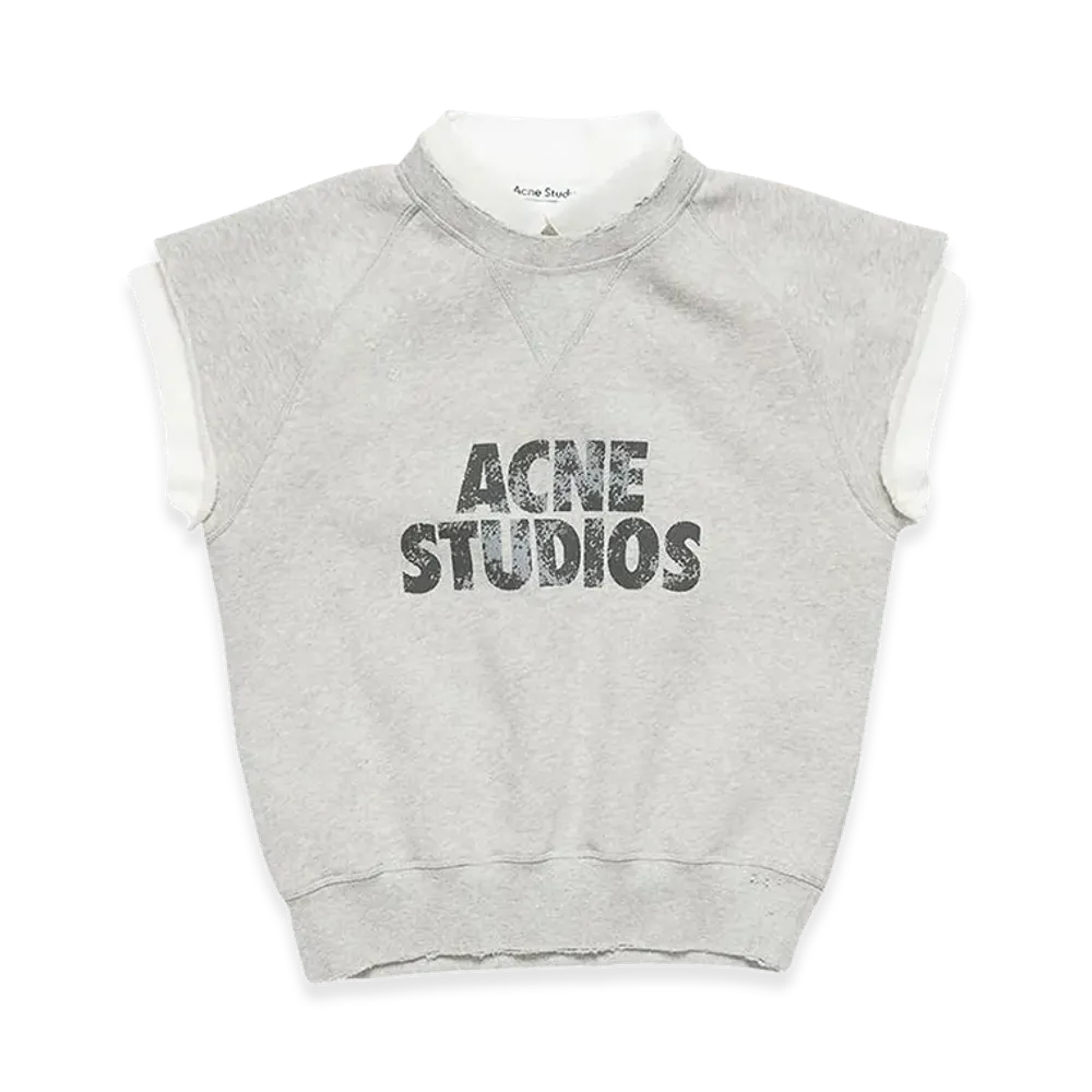 Acne Studios Women's Layered Fleece Vest "Gray"