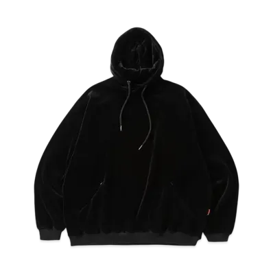 TIGHTBOOTH Velour Pullover Hoodie "Black"