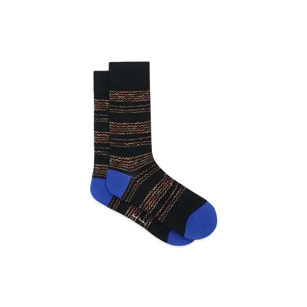 Paul Smith Wave Border Casual Socks "Black"