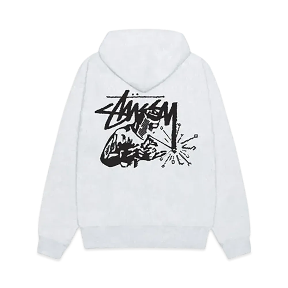 Stussy Welder Zip Hoodie "Ash Heather"