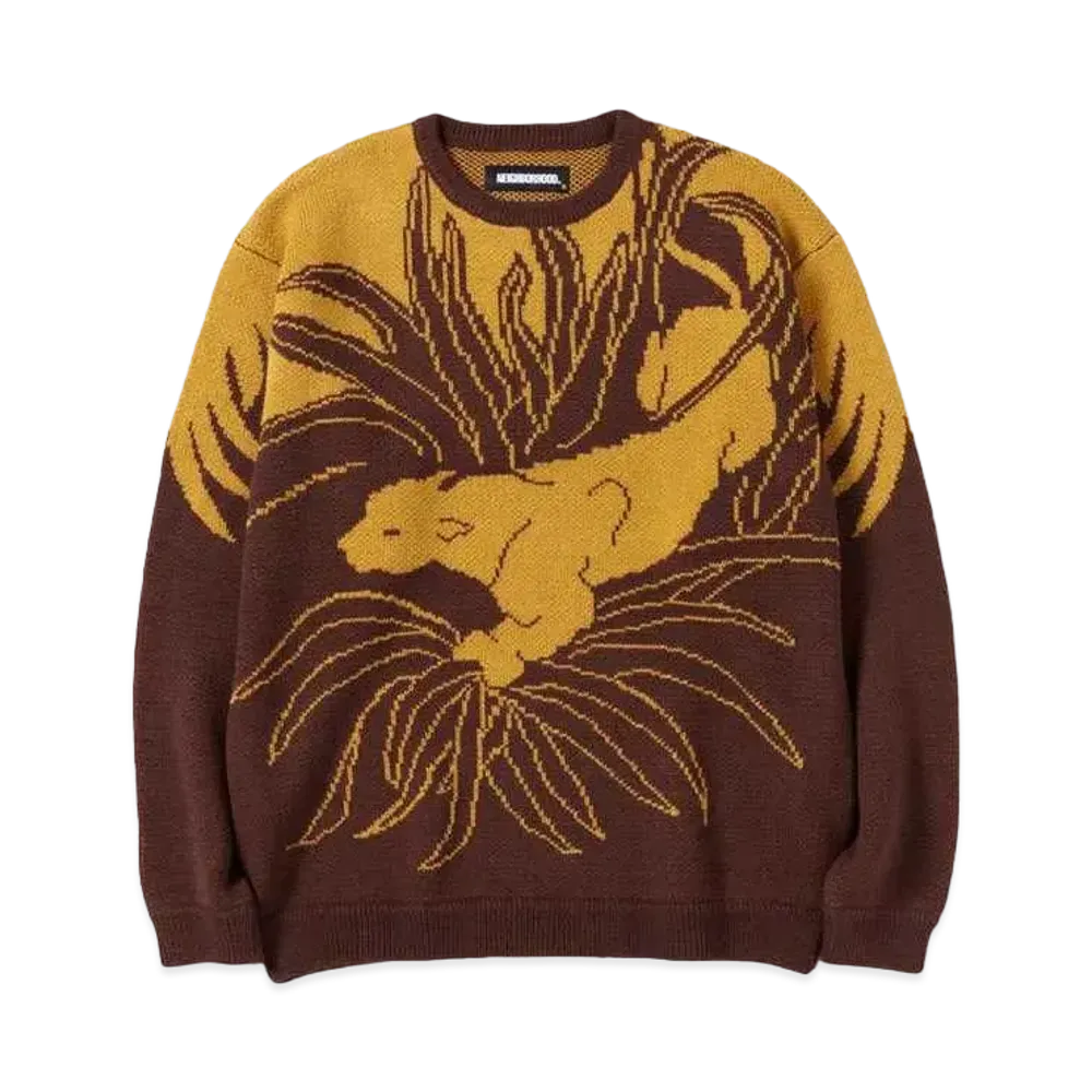 NEIGHBORHOOD JACQUARD / AW-KNIT . LS "Brown"