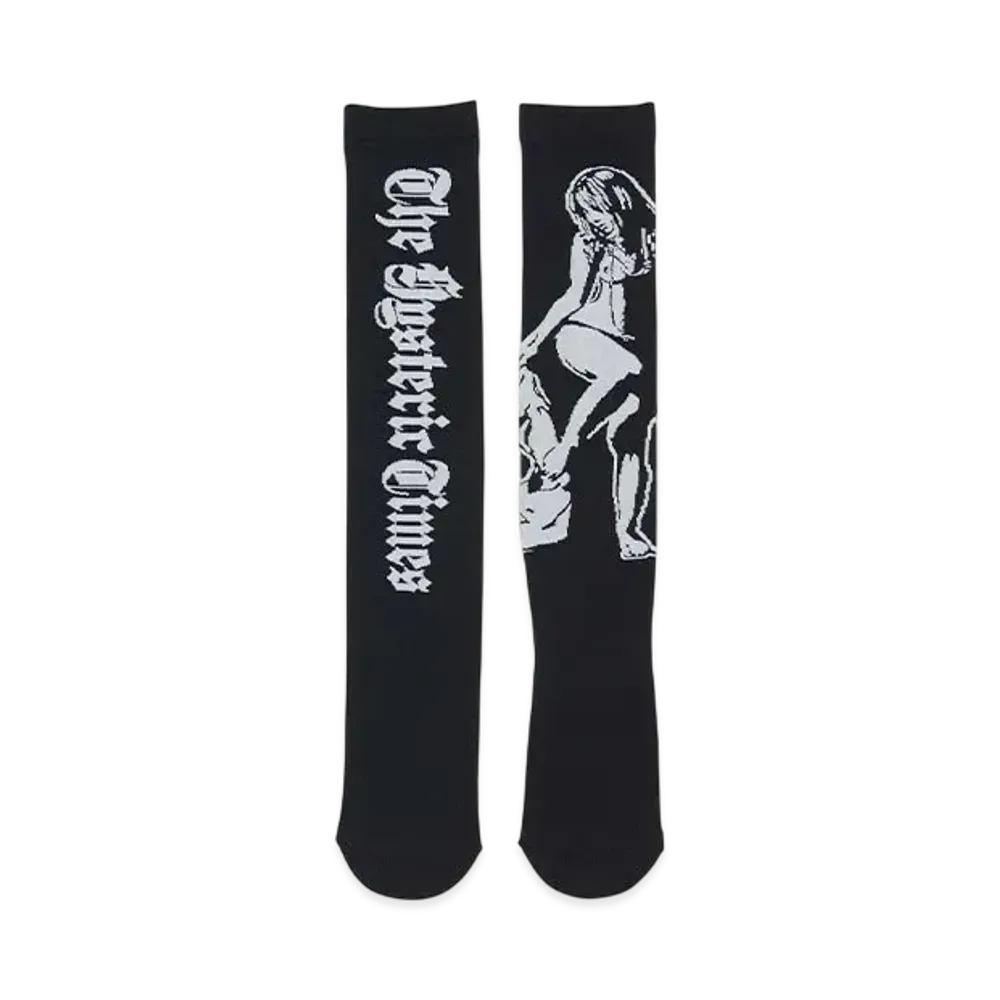 HYSTERIC GLAMOUR Hysteric Times Sheer High Socks "Black"