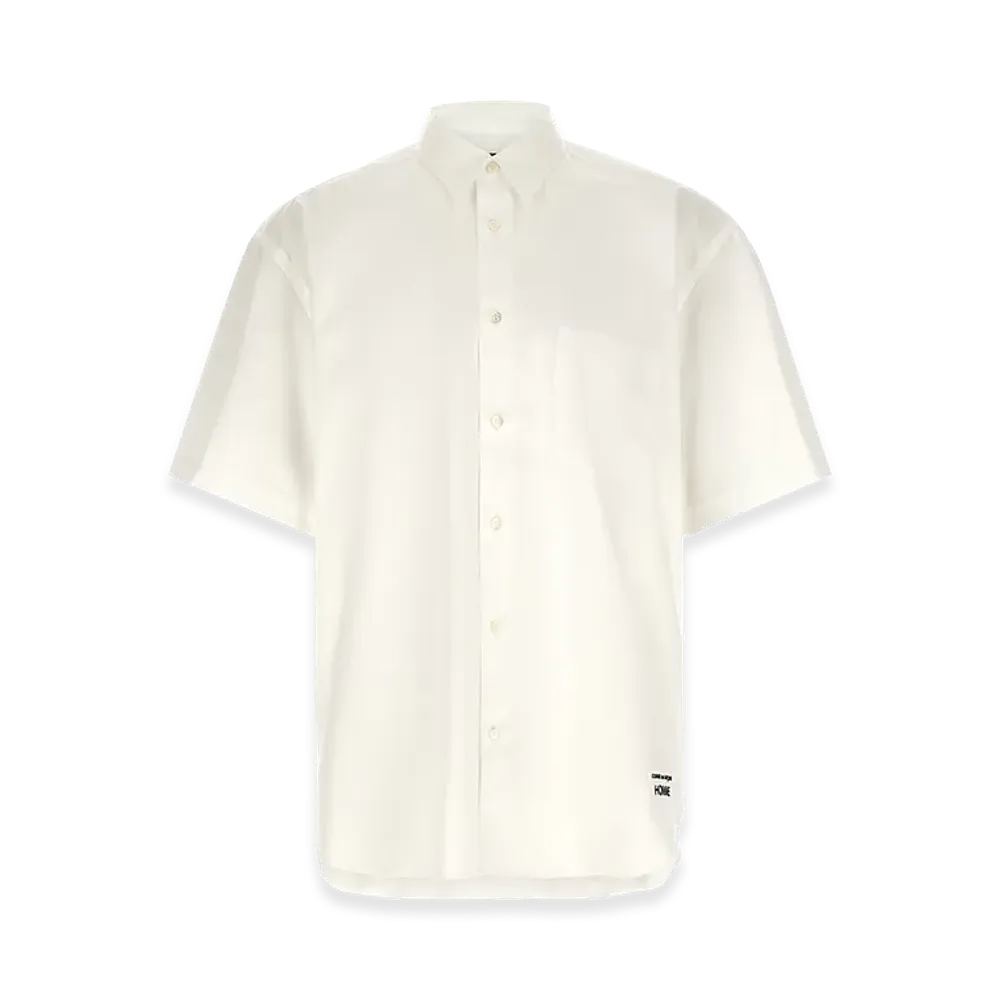 COMME des GARCONS HOMME Logo Embroidery Short Sleeve Shirt "White"