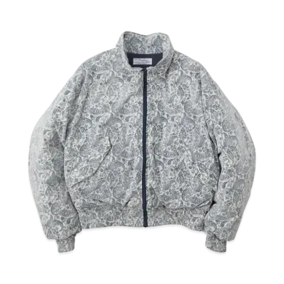 KURO Classical Paisley Patterned Down Jacket "Purple"