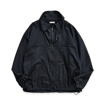 NICENESS W.Pharoah Wool Silk Baloon Jacket "Charcoal"