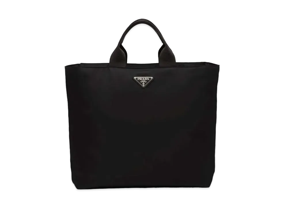 PRADA Re-Nylon And Saffiano Leather Tote Bag "Black"