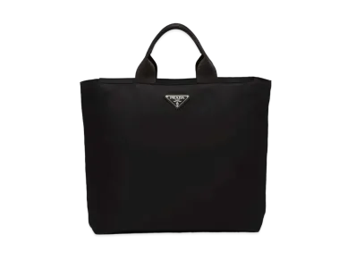 PRADA Re-Nylon And Saffiano Leather Tote Bag "Black"