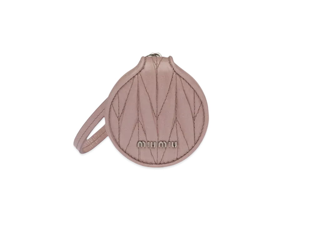 MIU MIU Materasse Shine Leather Mirror Case Rick "Pink"