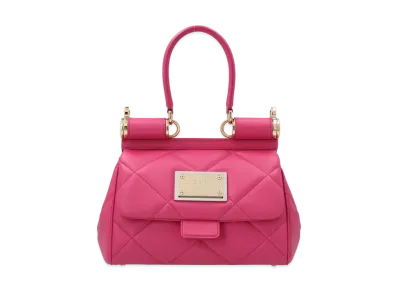 Dolce&Gabbana Nine Tissy Bag Medium Matrasse Aria Calfskin "Fuchsia"