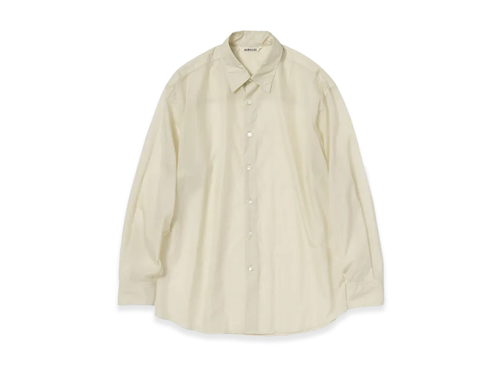 AURALEE Sheer Nylon Ripstop Shirt "Dusty Ivory"