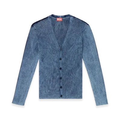 Diesel K-Ardi-D Indigo-Knit Cardigan "Blue"