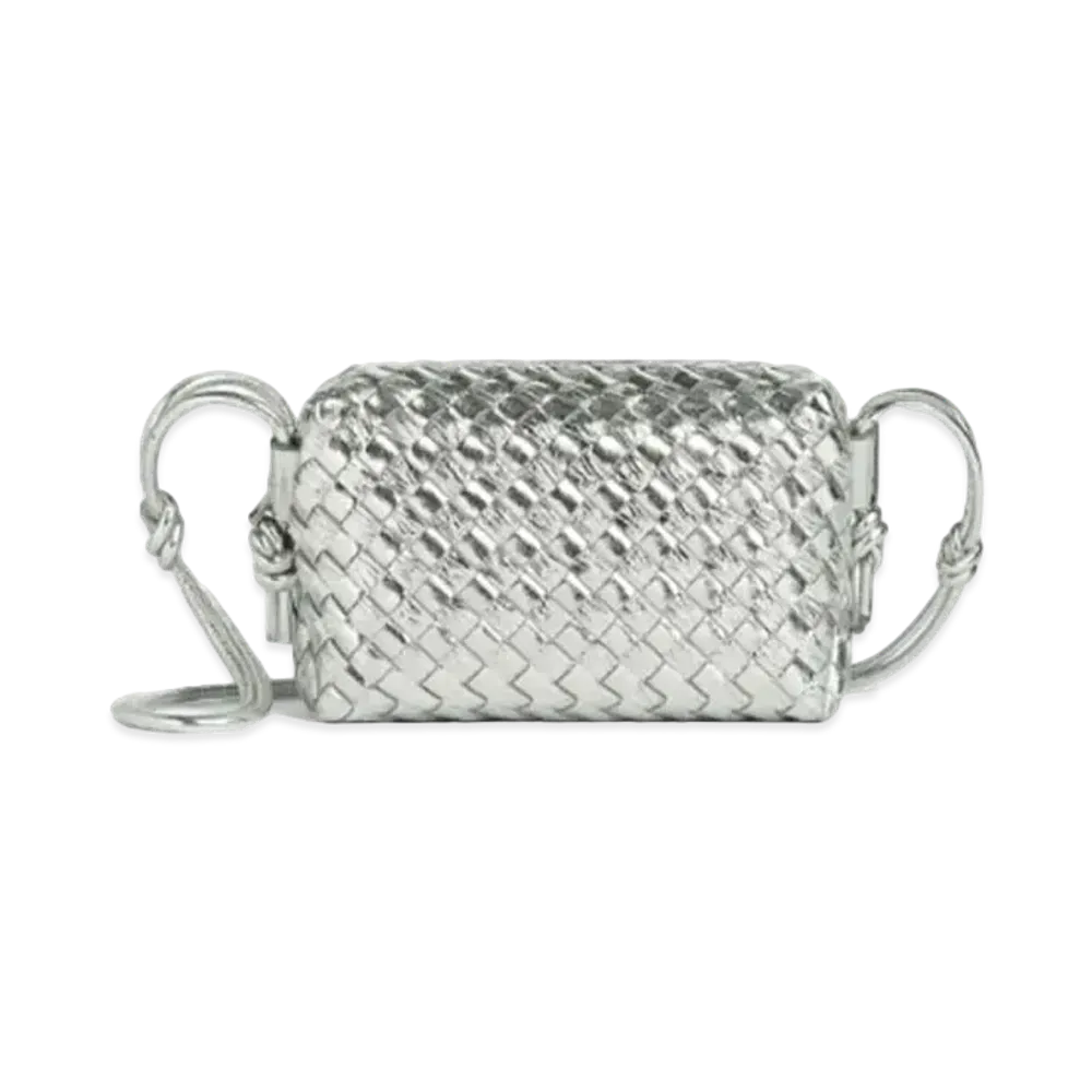 Bottega Veneta Mini Loop Camera Bag "Silver"