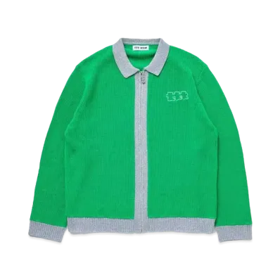 TTT MSW Lame Zip Up Cardigan "Light Green"