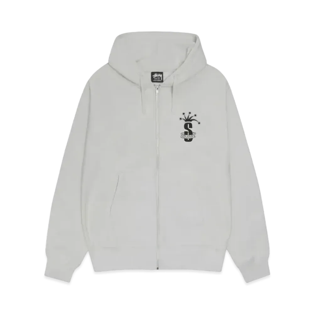 Stussy Crown Band Zip Hoodie "Fog"