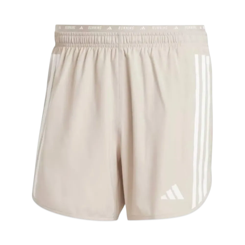 adidas Own The Run 3-Stripes Shorts "Wonder Beige"