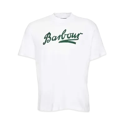 Barbour Grainger Archive Logo Relaxed Fit T-Shirt "White"