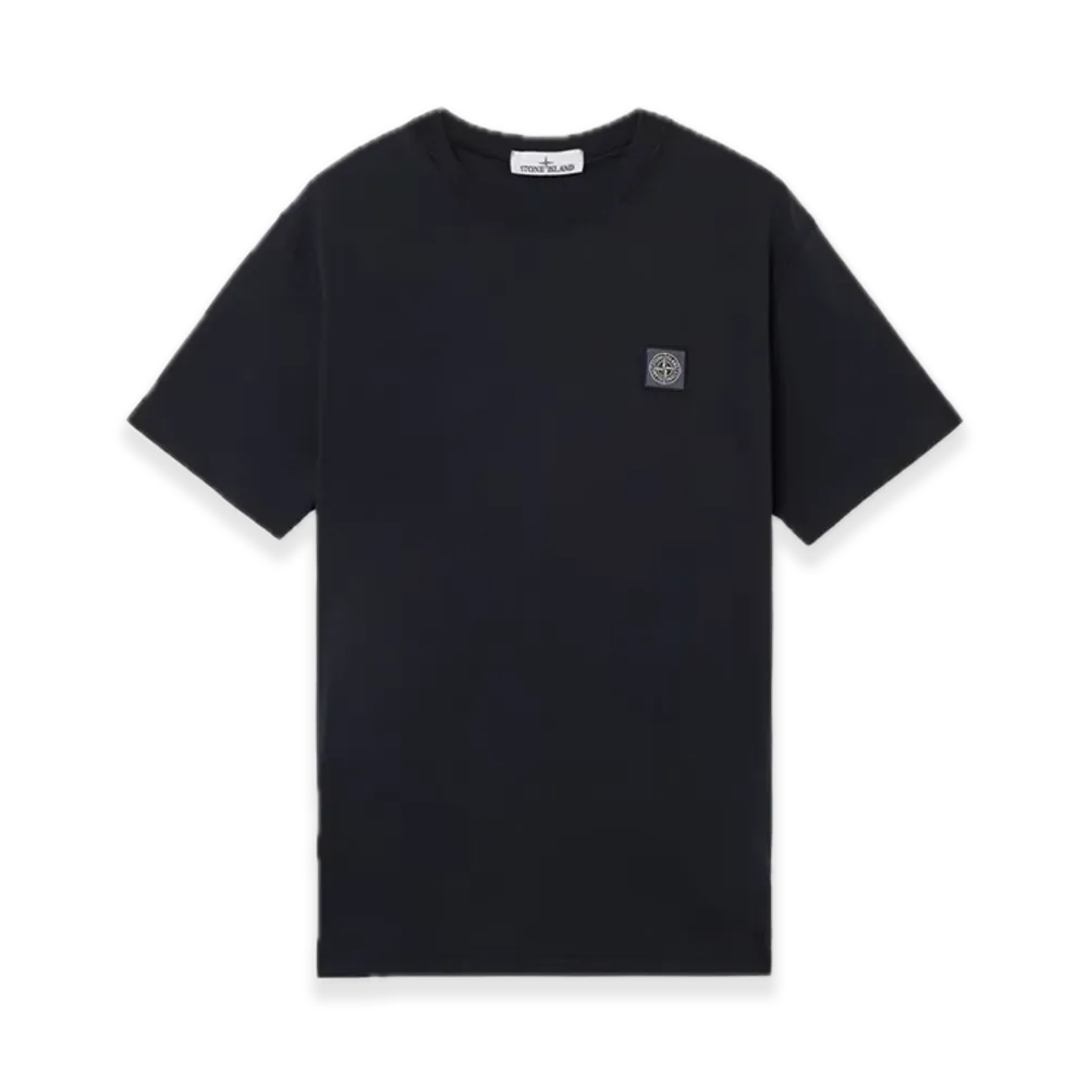 Stone Island 2100237 Organic Cotton Jersey 'Fissato' Effect "Navy Blue"