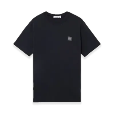 Stone Island 2100237 Organic Cotton Jersey 'Fissato' Effect "Navy Blue"
