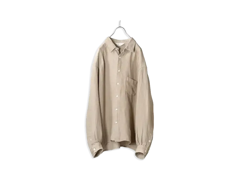 ANCELLM Linen Over Shirt "Beige"