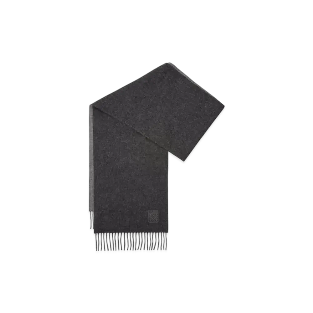 LOEWE Scarf in Wool and Cashmere "Black/Grey"