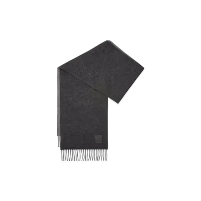 LOEWE Scarf in Wool and Cashmere "Black/Grey"