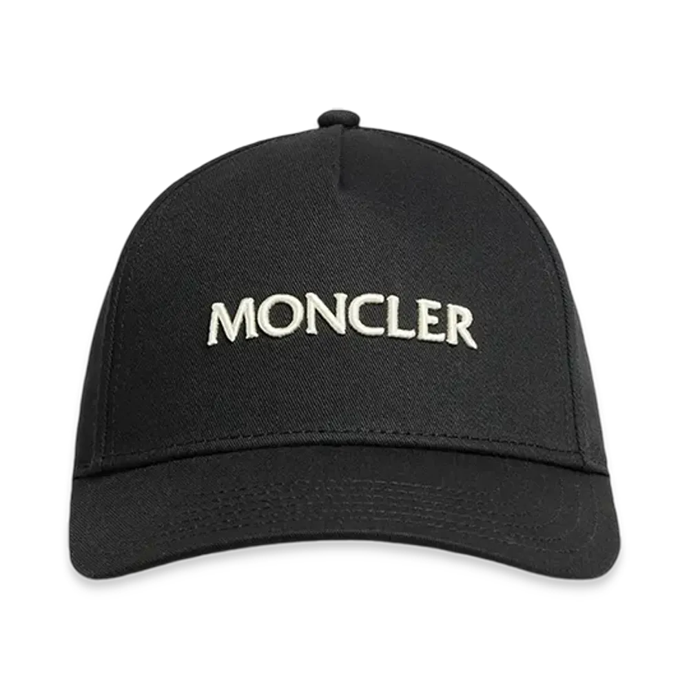 MONCLER Embroidered Logo Gabardine Baseball Cap "Black"